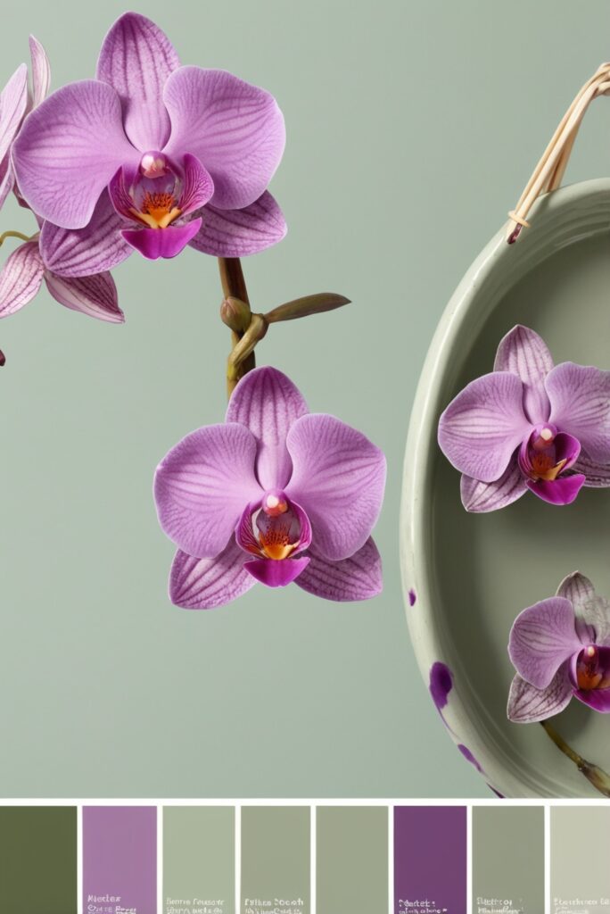 Best 5 Color SW Palettes with Orchid Purple and Sage Green for Your Room 2024