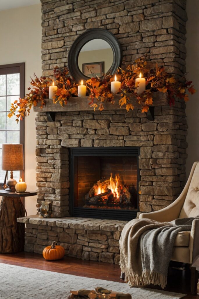 cozy fireplace decor, fireplace makeover, elegant fireplace design, cozy living room ideas, luxury fireplace accessories