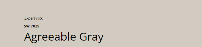 Sherwin Williams Agreeable Gray (SW 7029)
A light, warm gray that pairs seamlessly with the richness of oak wood.