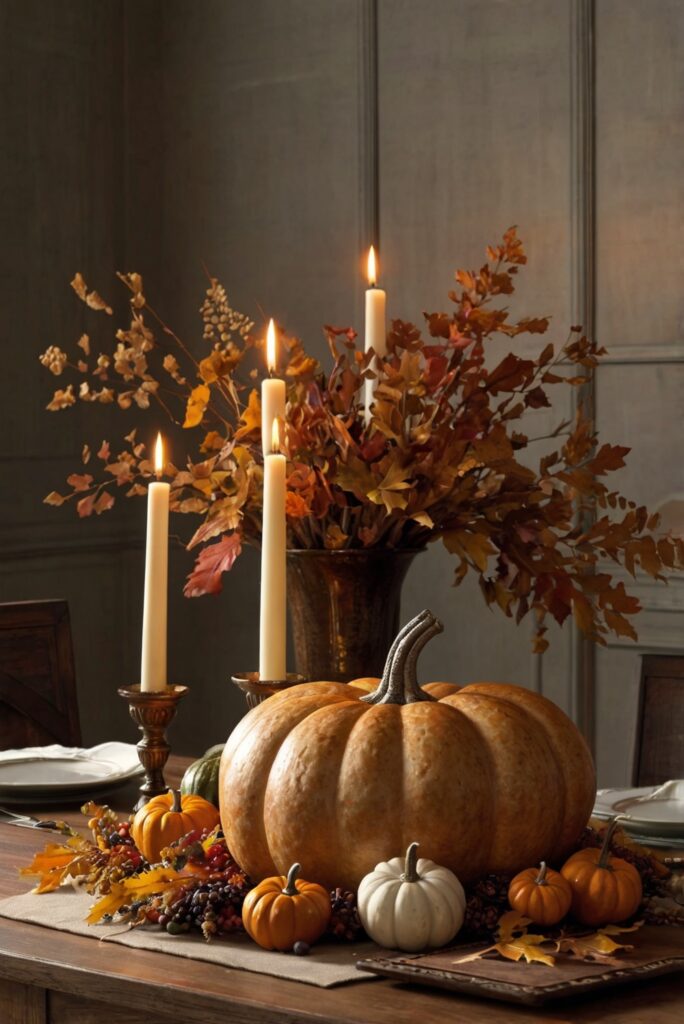 Thanksgiving decor ideas, stylish room decor, home decoration tips, modern Thanksgiving decor, elegant room design