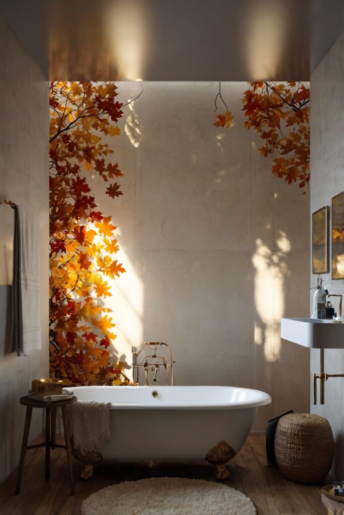 fall bathroom decor, modern bathroom design, luxury bathroom renovation, stylish bathroom upgrades, elegant bathroom accessories