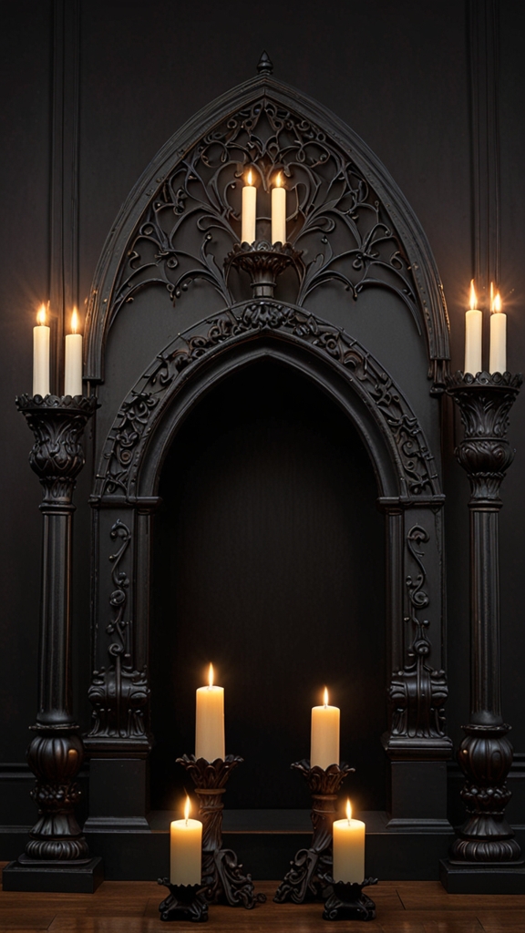 Victorian gothic, dark elegance, dramatic interiors, modern gothic