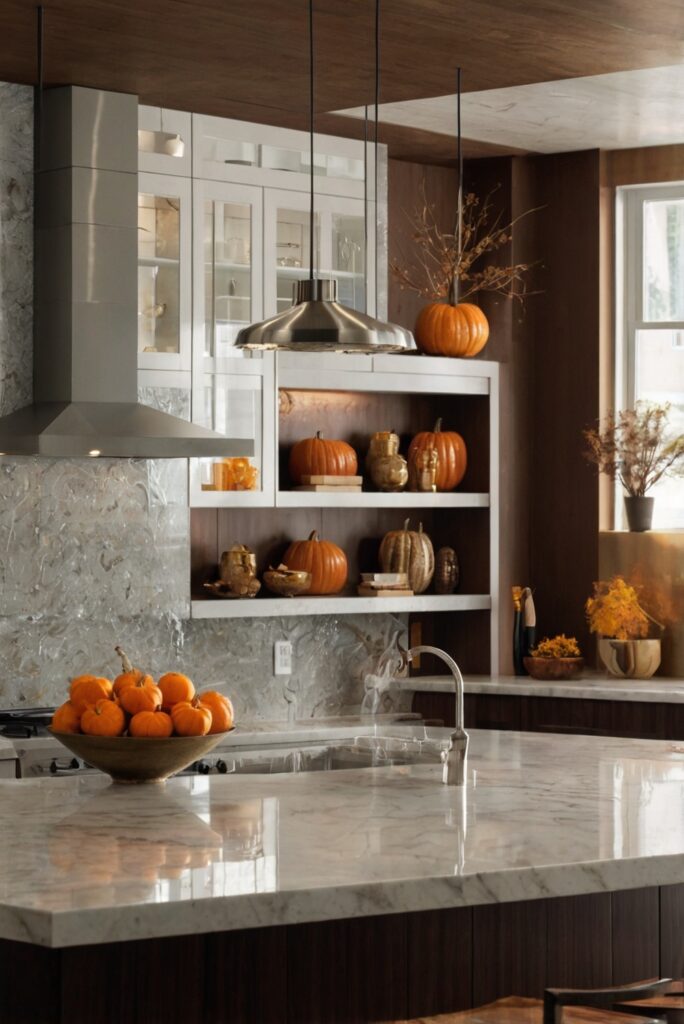 Fall kitchen decor, Autumn kitchen renovation, Kitchen interior design, Seasonal kitchen upgrades, Home cooking space.