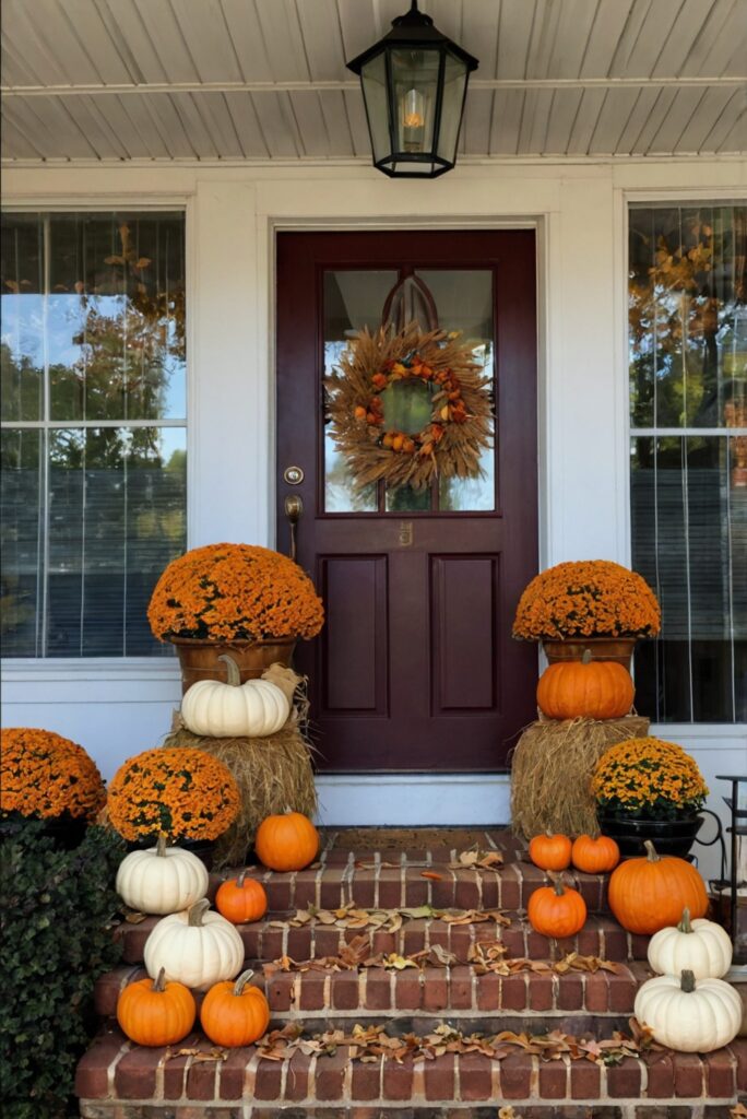 Fall porch decor, Fall front porch, Outdoor fall decor, Autumn porch decorations, Fall porch decorating ideas