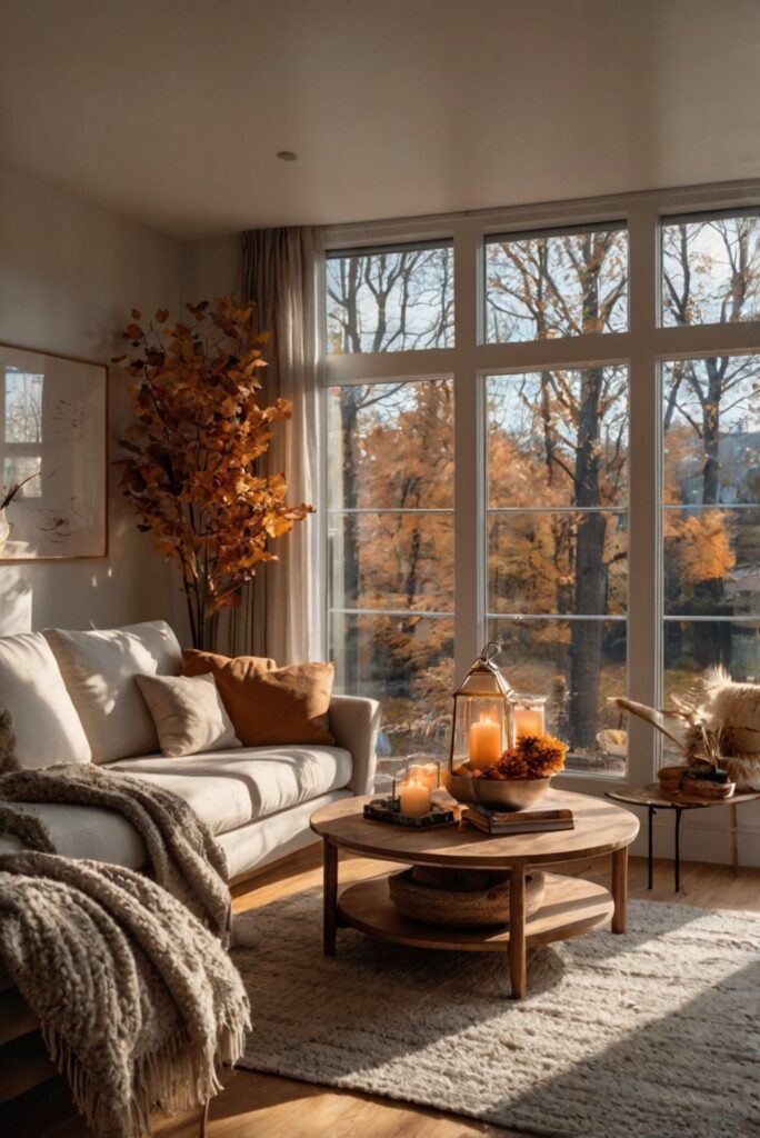 Cozy home decor ideas, Fall home decorations, Home decor trends, Stylish living room decor, Seasonal home accessories