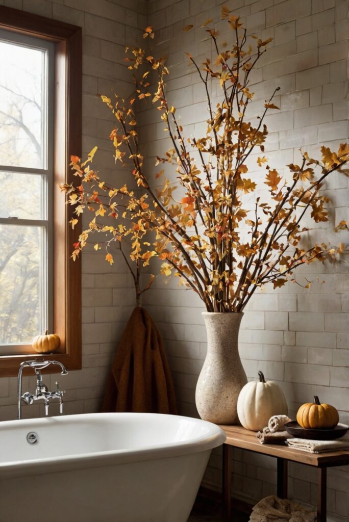 Fall bathroom decor, Bathroom renovation ideas, Home improvement, Bathroom design tips, Interior decoration