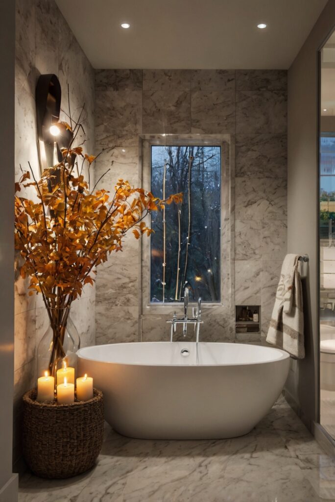 fall bathroom decor, bathroom renovation, home improvement, interior design, bathroom makeover