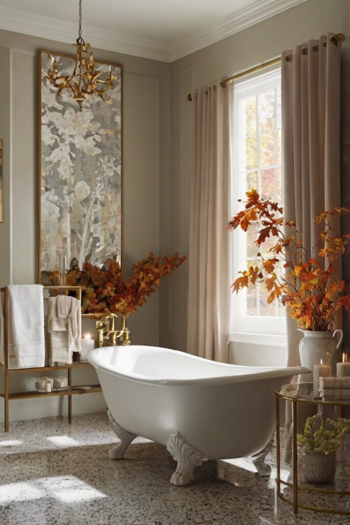 fall bathroom decor, elegant bathroom ideas, luxurious bath accessories, chic bathroom design, modern bathroom upgrades