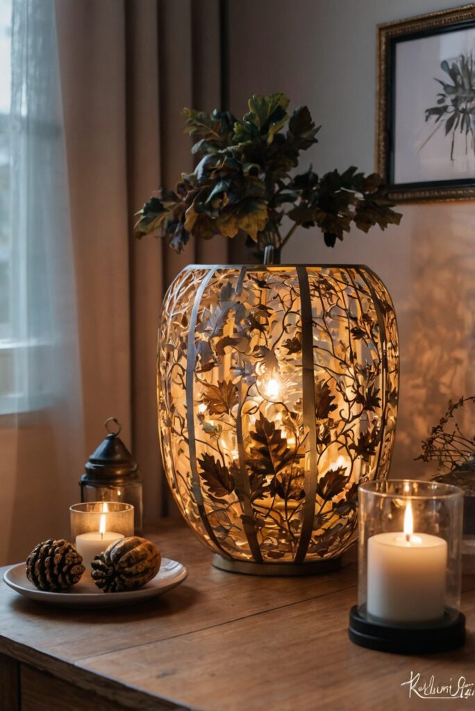 fall room decor, cozy room ideas, autumn home decorations, seasonal interior design, chic room accessories