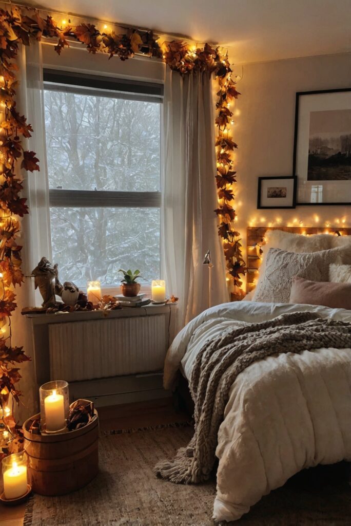 Fall room decor, Room makeover, Home interior design, Cozy bedroom decor, Chic living room decor