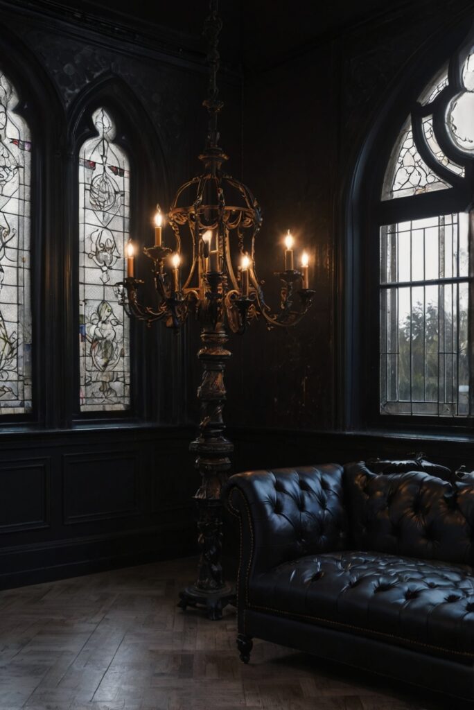 Gothic home decor, Gothic furniture, Gothic interior design, Dark home accessories, Victorian Gothic decor