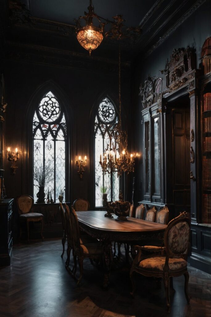 Gothic home decor, Gothic furniture, Gothic lighting, Gothic home accessories, Gothic interior design