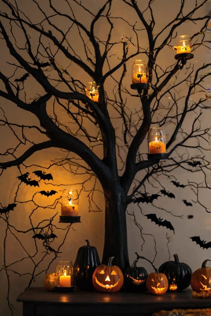 Halloween decorations, spooky room decor, festive room accessories, Halloween home accents, haunted house decor