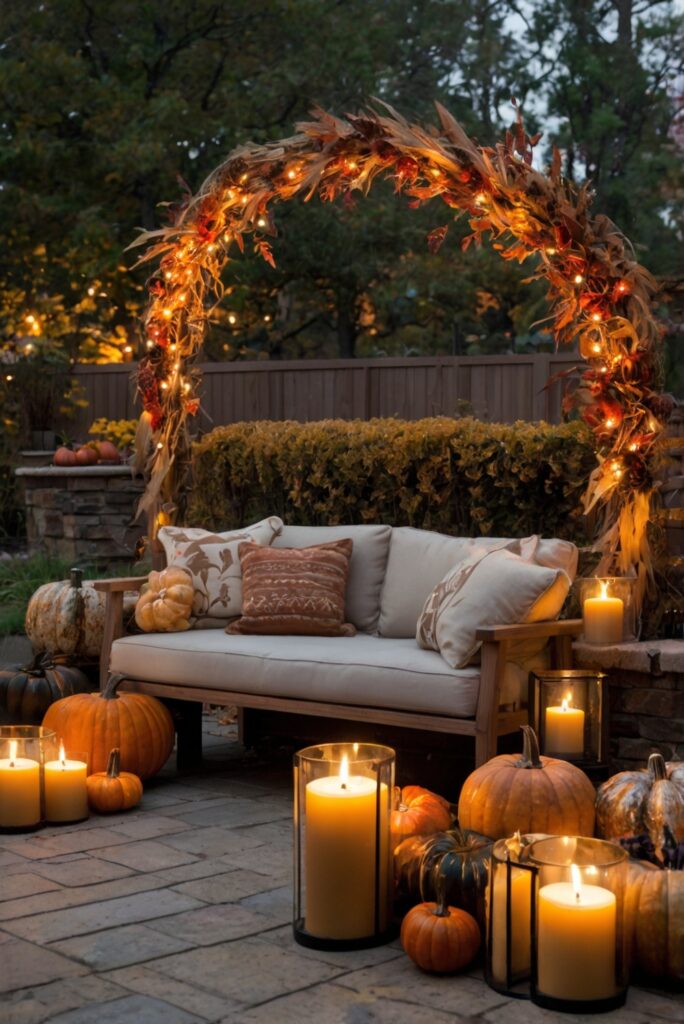 Stylish Thanksgiving decor, Outdoor Thanksgiving decorations, Festive yard decor, Thanksgiving outdoor lights, Thanksgiving yard signs