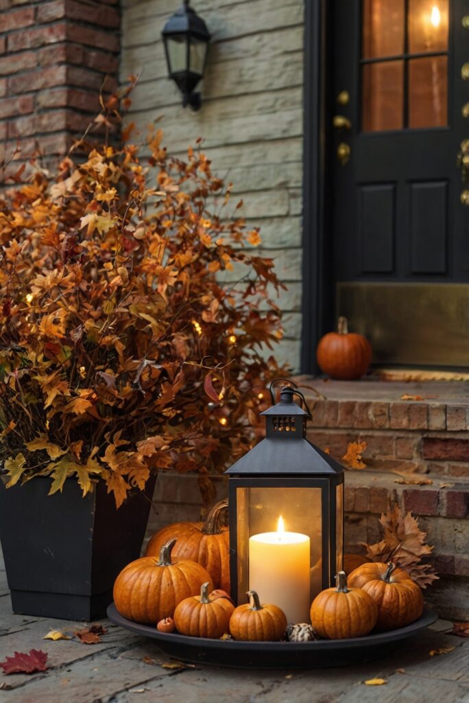 Porch decor ideas, Fall porch decor, Fall outdoor decorating, Porch makeover, Front porch decorations