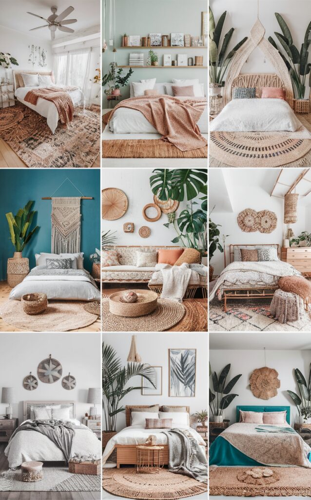 boho bedroom decor, coastal bedroom design, bohemian bedroom ideas, coastal decor, beach house decor