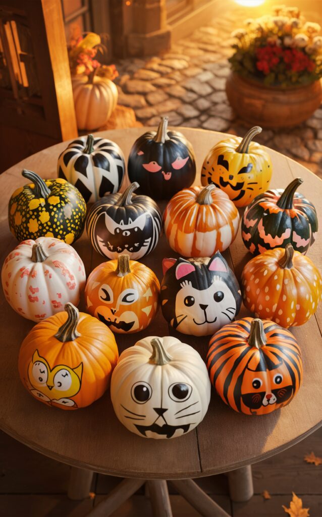 painting pumpkins, cute pumpkin ideas, fall decor, pumpkin decorating, Halloween decorations