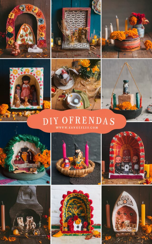 small altar ideas, Day of the Dead crafts, DIY shrine, Mexican decor, decorative crafts