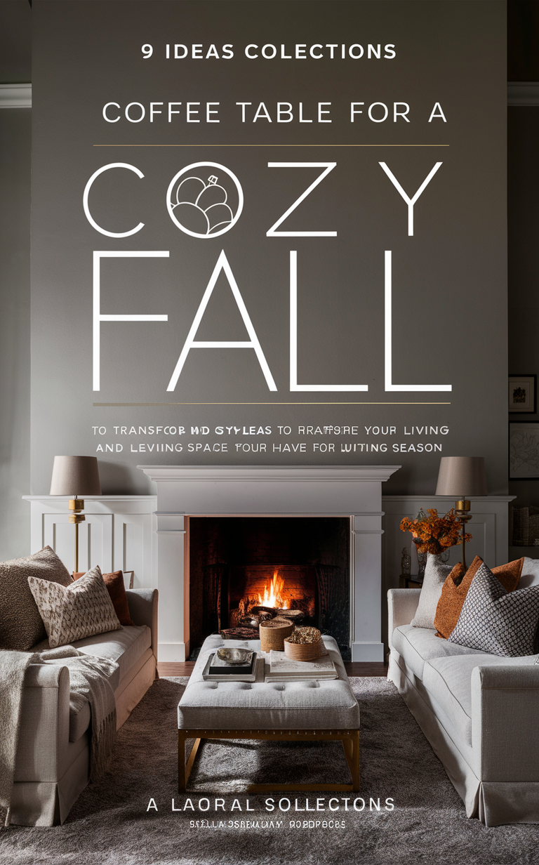 coffee table decor, fall home decor, autumn interior design, cozy living room, seasonal decorating