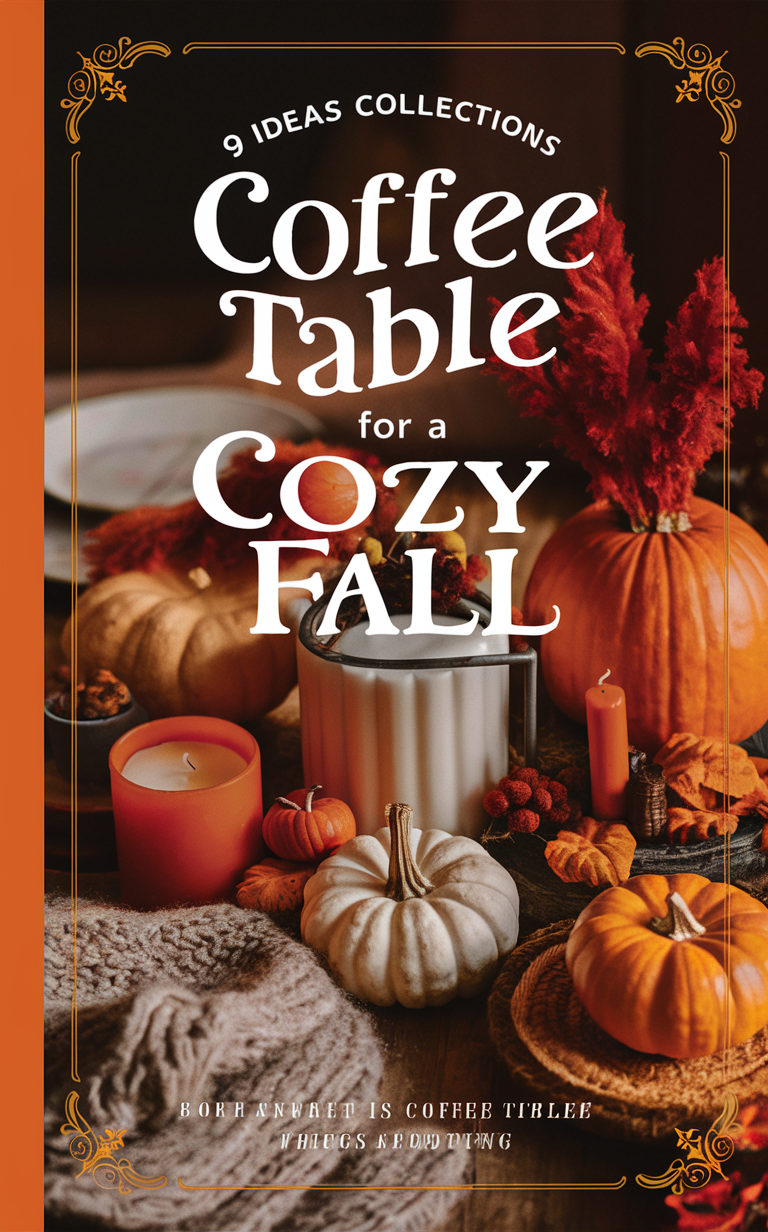 cozy living room decor,gold coffee table decor,autumn home accents,modern rustic coffee table,fall themed centerpieces