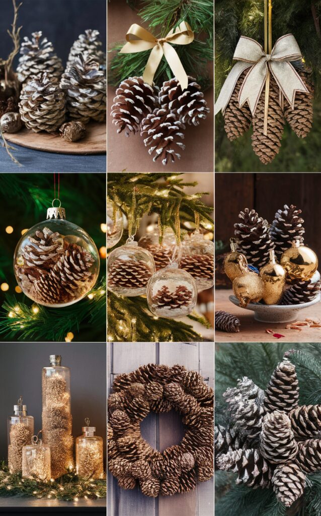 Pinecone wreath, Pinecone garland, Pinecone centerpiece, Pinecone ornaments, Pinecone decorations