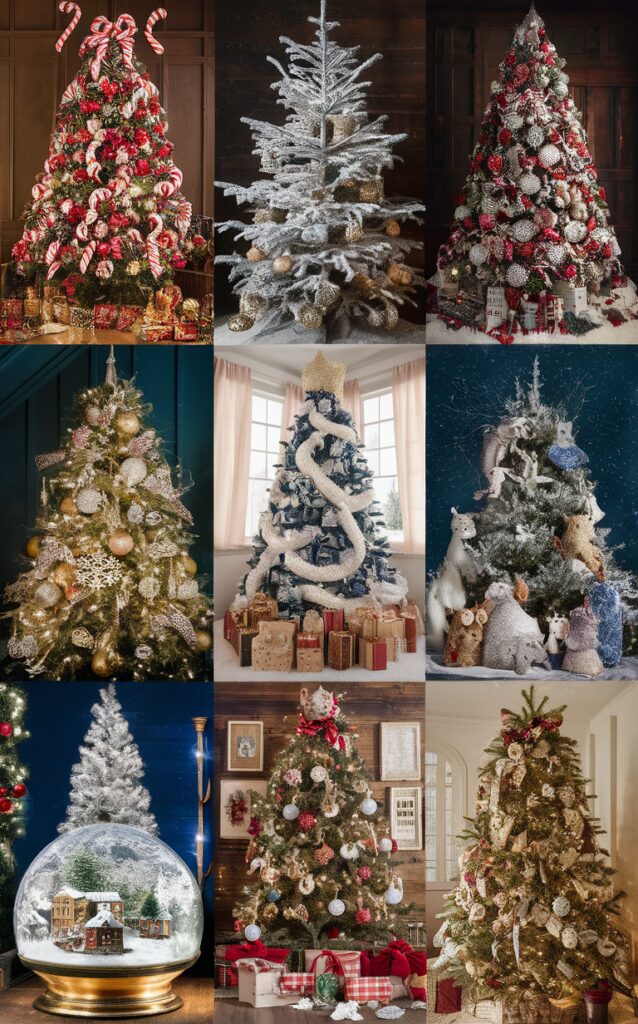 Christmas tree decorating, holiday home decor, festive living room, Christmas tree inspiration, elegant home decorations