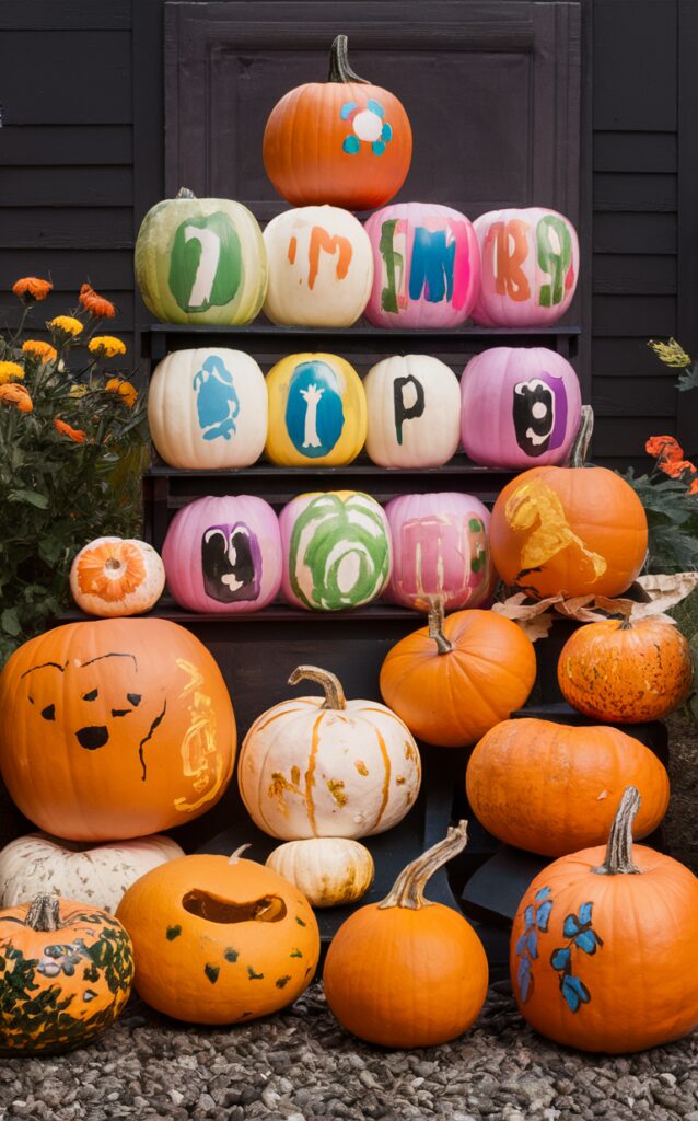 pumpkin painting ideas, fall pumpkin decorations, modern pumpkin decor, pumpkin decorating hacks, creative pumpkin designs