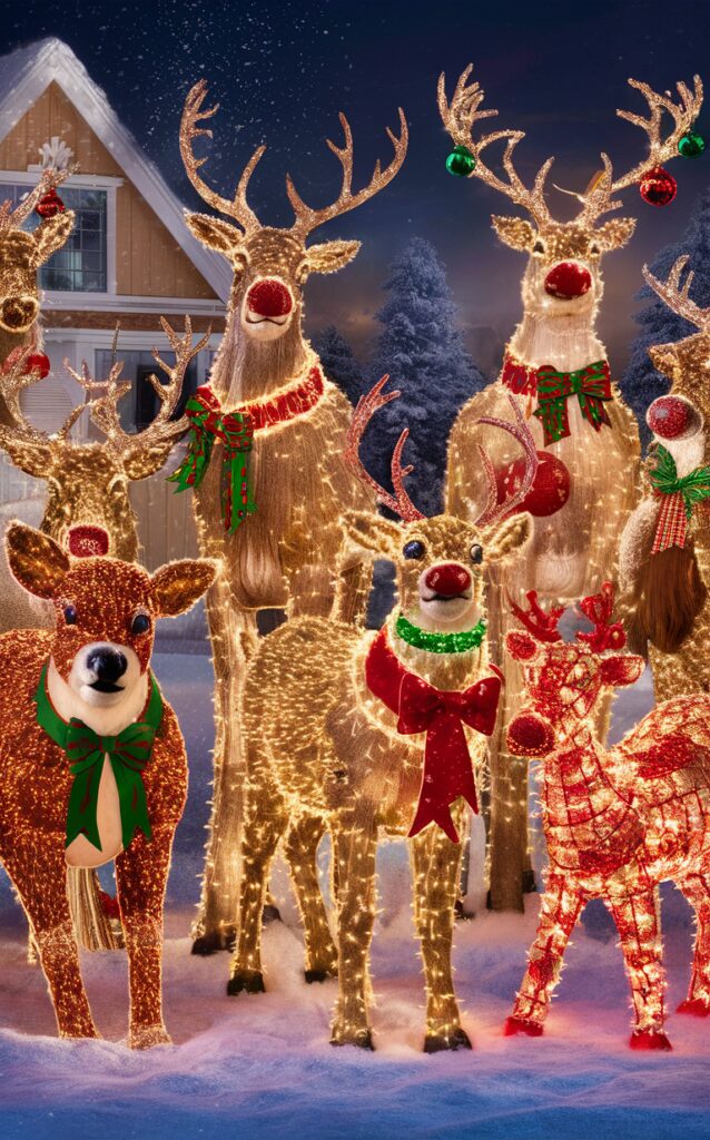 10 Festive Reindeer Christmas Lighting Displays | HOME CABINET EXPERT