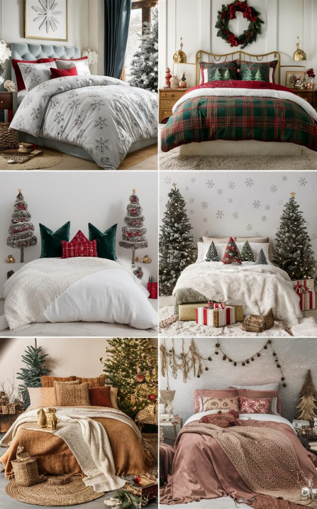 Christmas bedding, Winter bedding, Holiday bedding, Festive bedding, Snowflake bedding