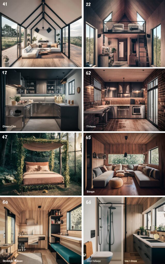 modern tiny home layouts, tiny house designs, affordable small homes, minimalist living spaces, compact house plans