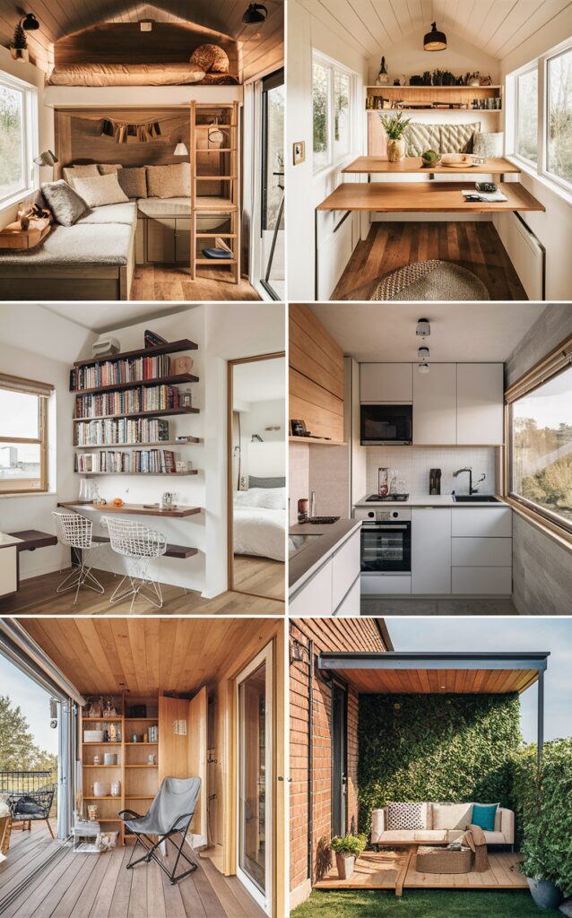 tiny house living, small space solutions, budget home improvement, space-saving furniture, affordable interior design