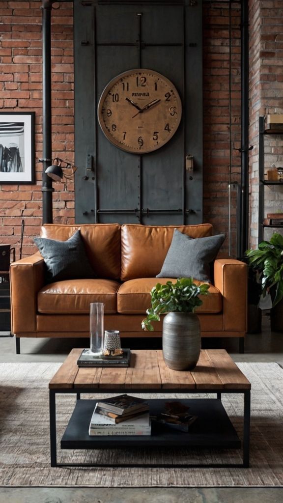 Industrial Chic Living Room with Urban Flair