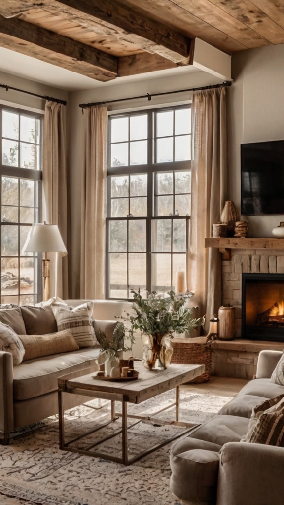 Quiet Luxury Interior Design Trends with Modern Farmhouse Living Room