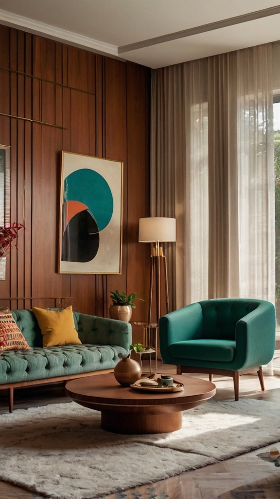 Quiet Luxury Living Room with Mid-Century Modern Living Room