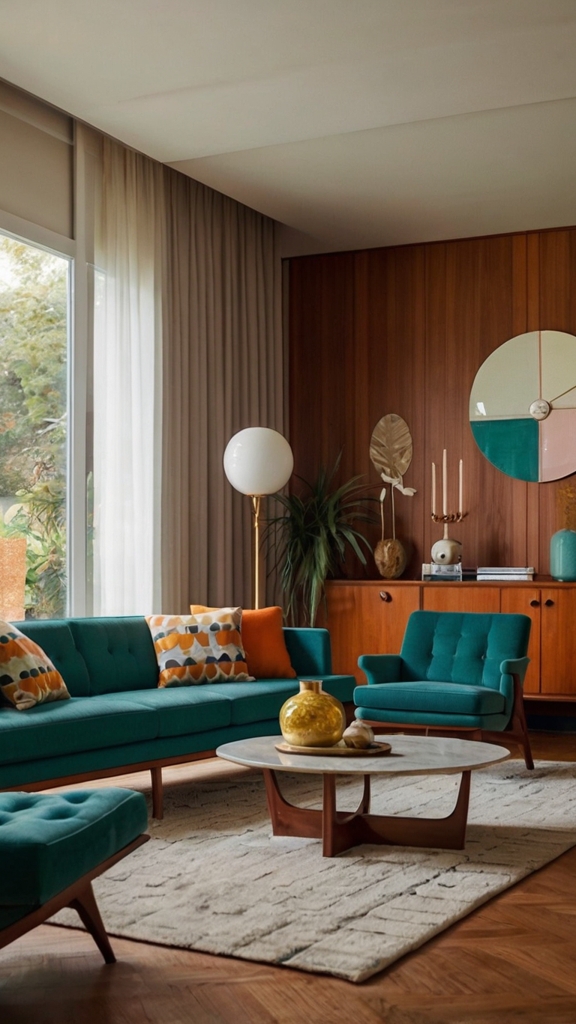 Quiet Luxury Living Room with Mid-Century Modern Living Room