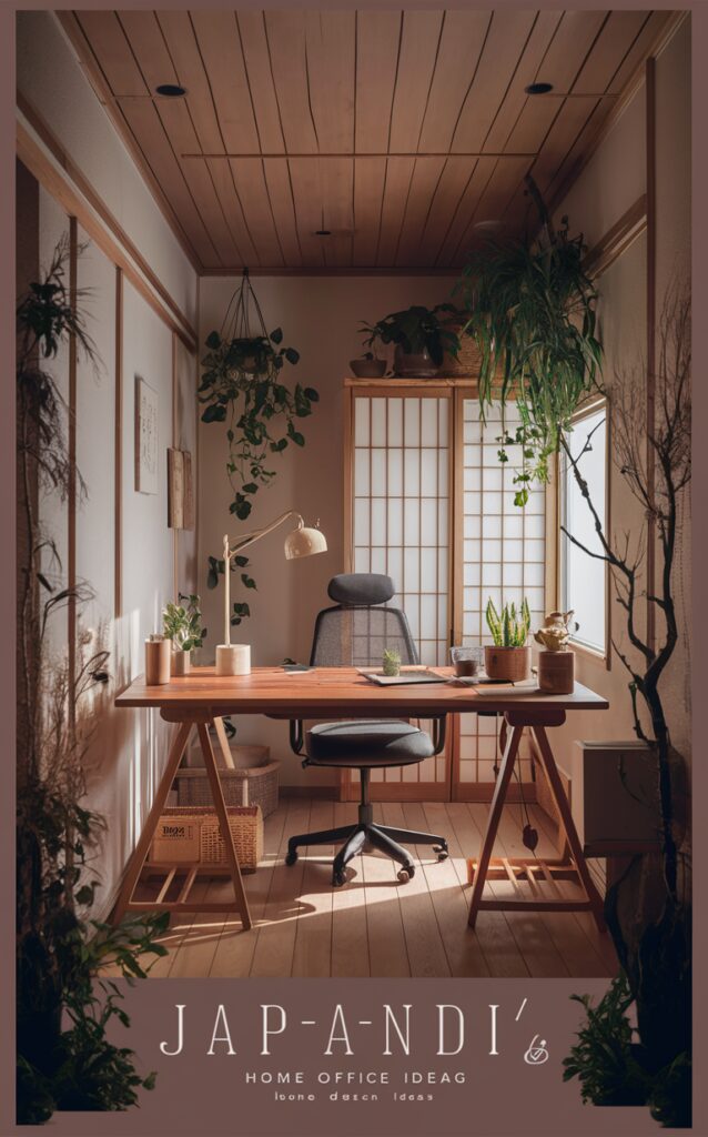 home office design, minimalistic office decor, Japanese inspired workspace, Scandinavian office furniture, modern study area