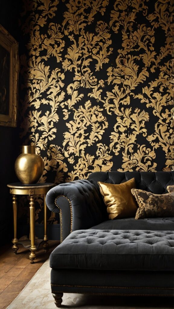 Bold Wallpaper and Textured WallsMake a statement with Baroque