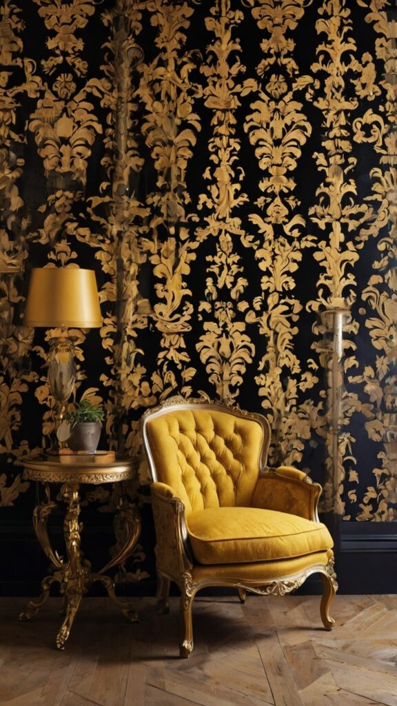 Bold Wallpaper and Textured WallsMake a statement with Baroque