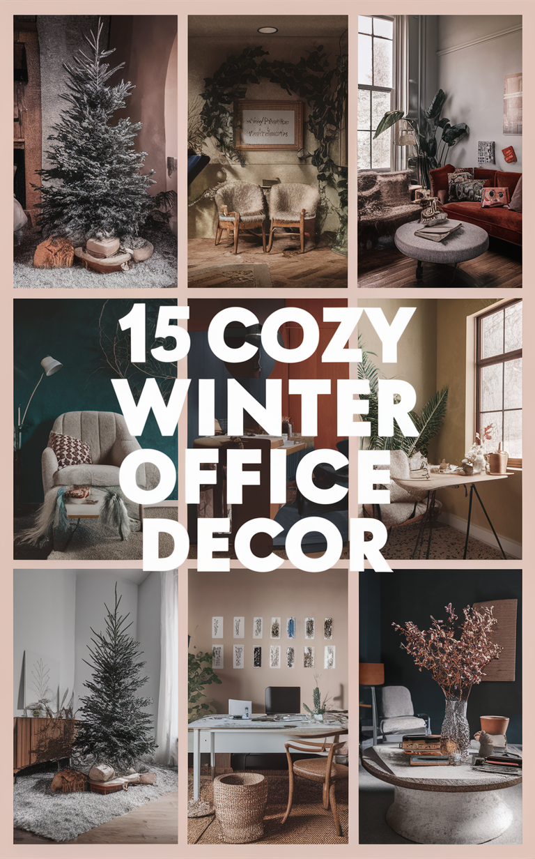 Cozy office decor, Winter workspace ideas, Office interior design, Warm office decorations, Comfortable work environment