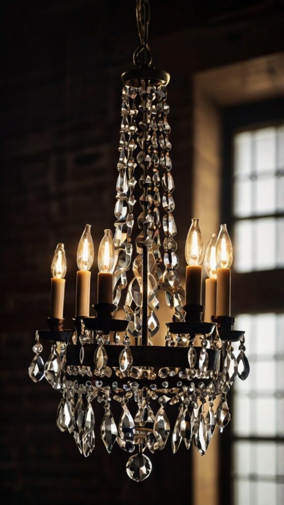 Dramatic Lighting with Chandelier Focus