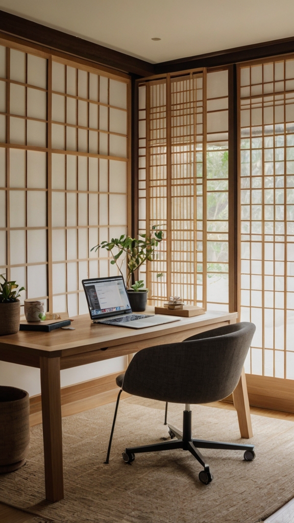 japandi office design,
japandi office space,
japandi office ideas,
japandi style home office,
japandi desk setup,
japandi style office,