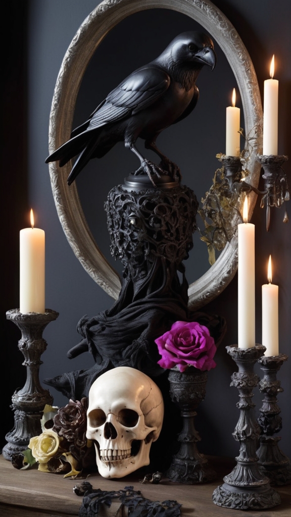 Skulls and Macabre DecorFor a bold Gothic statement