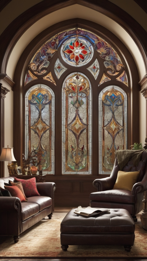  stained glass windows, panels, or lamps 