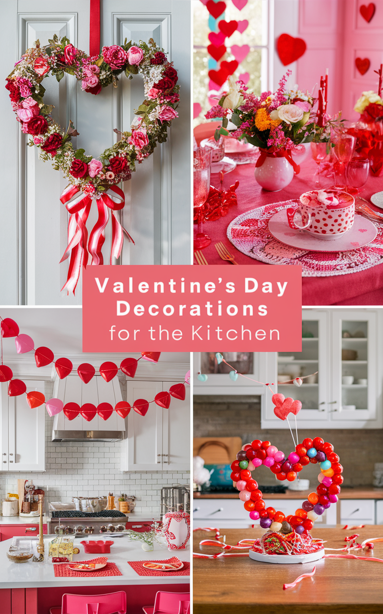 Valentines kitchen decorations, Valentines themed kitchen decor, Romantic kitchen decor, Valentines kitchen accents, Valentine's Day kitchen accessories