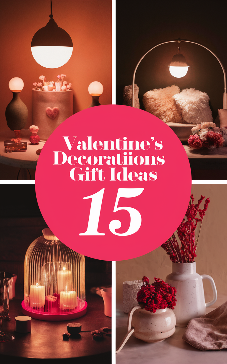 Valentines Day gift ideas, romantic home decor, personalized presents, love-themed ornaments, unique gift baskets