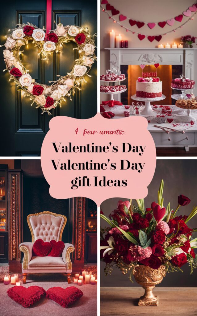 Valentines Day gift ideas, romantic home decor, personalized presents, love-themed ornaments, unique gift baskets