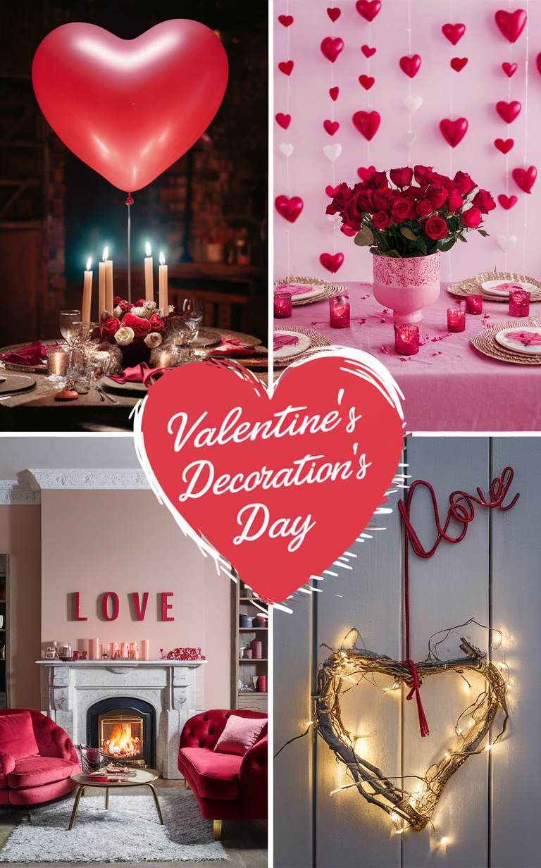 Valentine's Day party supplies, romantic home decor, love-themed table setting, heart-shaped wall art, cupid-inspired home accents