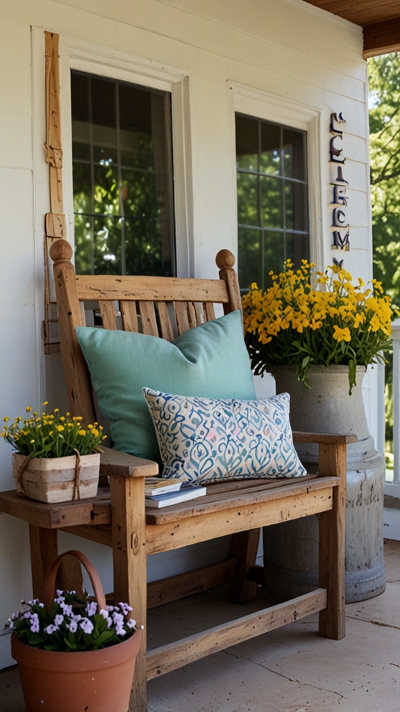 spring front porch decor,
cozy front porch ideas,
spring front porch decor entrance,