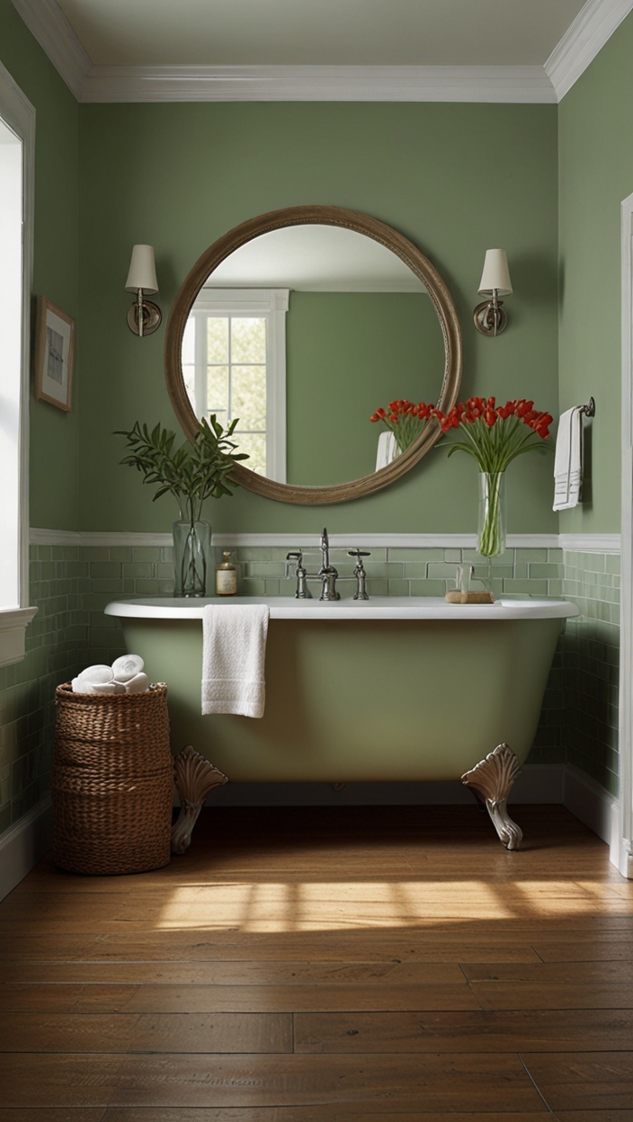 25 Sage Green Bathroom Ideas to Refresh Your Space 💚 | HOME CABINET EXPERT