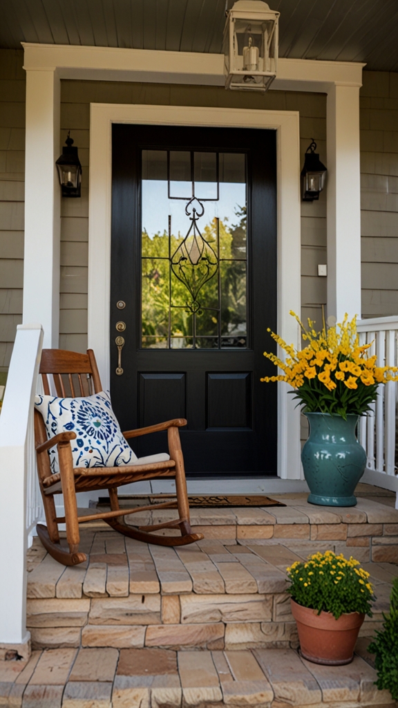 spring front porch decor,
cozy front porch ideas,
spring front porch decor entrance,